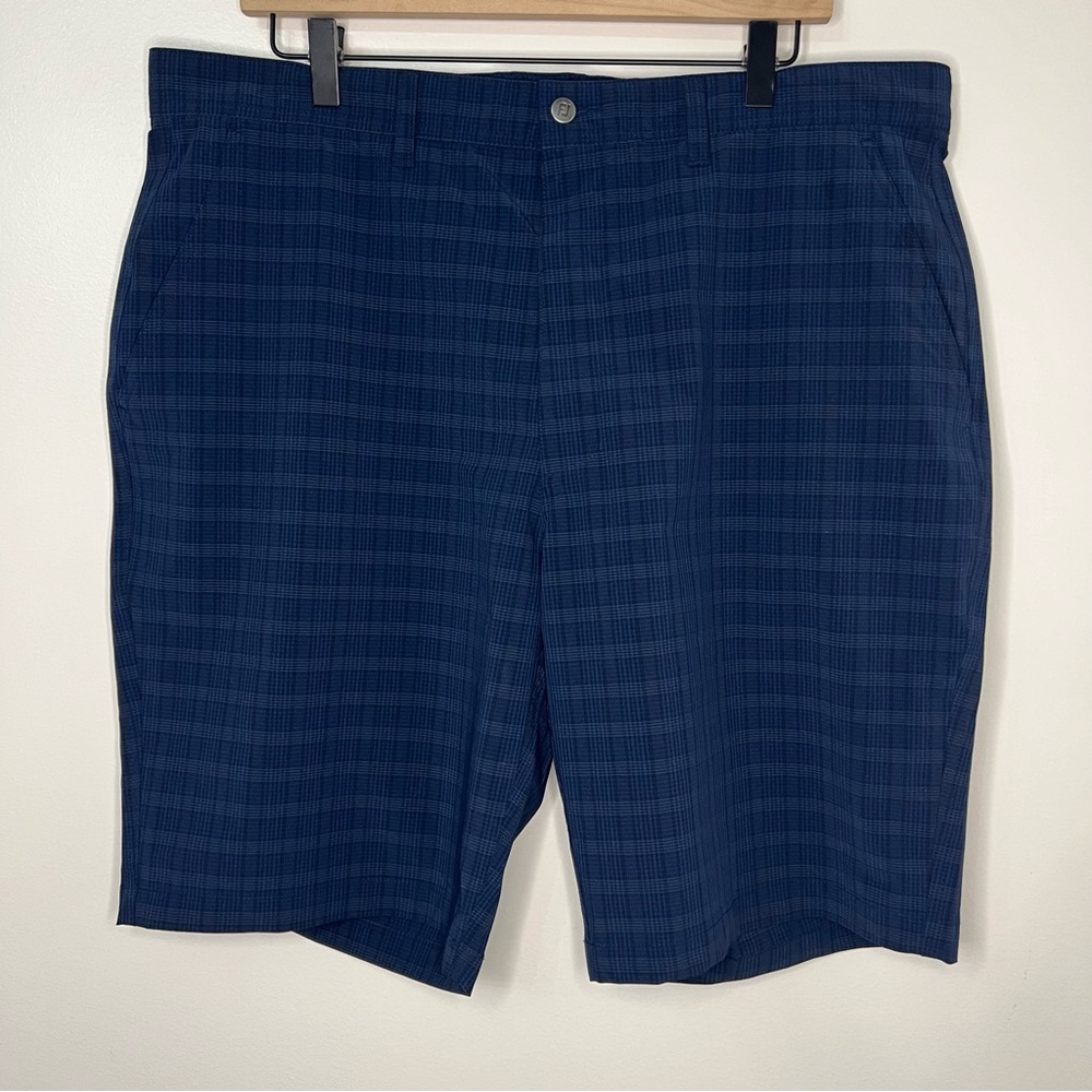 Foot Joy Blue Shorts 10 Inseam Performance Golf Men's Size 38 Plaid Stretch